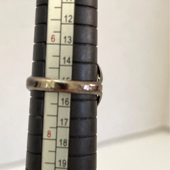 Navajo Silver Turquoise Oval Ring Twisted Rope Native American Size 7 Vintage - Picture 6 of 8